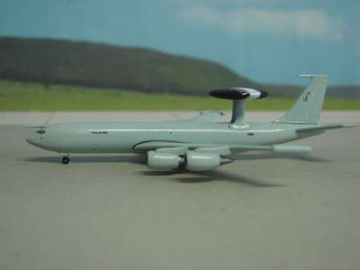 Avión Miniatura Herpa NATO E-3A Sentry – LX-N90450, Escala 1:500, Edición 40 Aniversario, Pieza De Colección En Metal